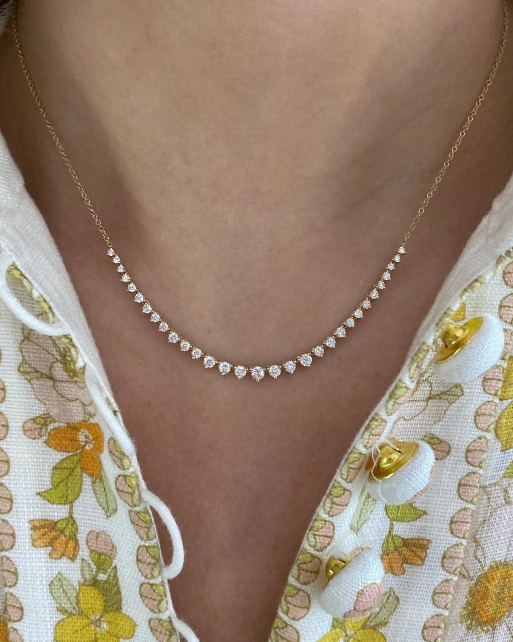 Diamond Graduated Segment Necklace