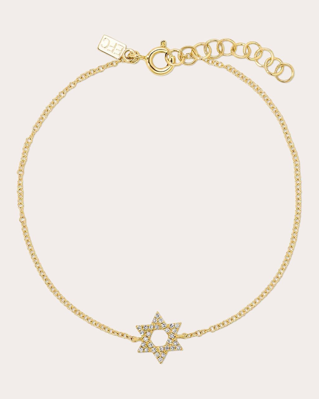 Diamond Star Of David Bracelet
