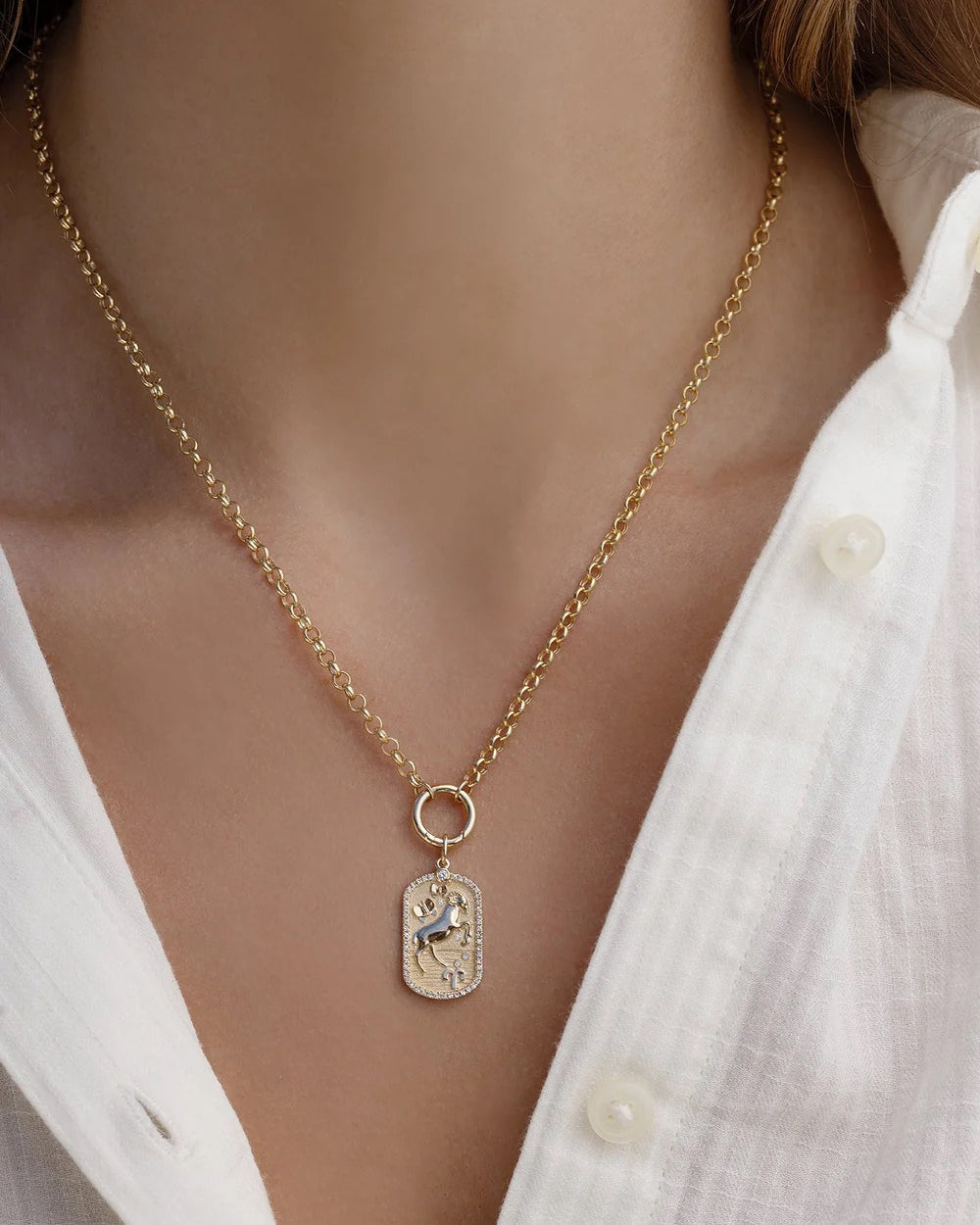 14k Gold Rolo Chain Enhancer Necklace