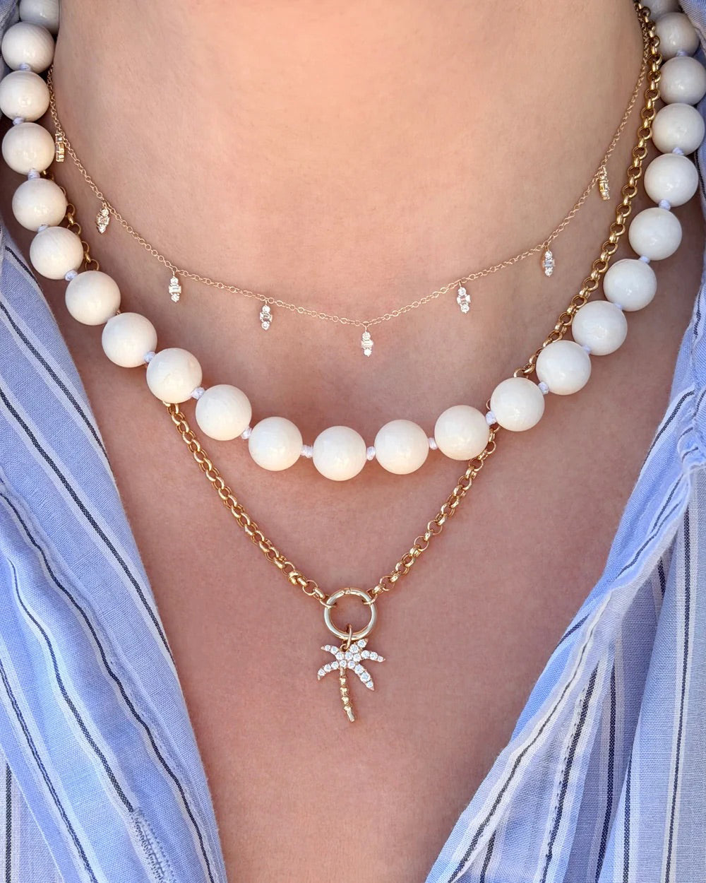 14k Gold Rolo Chain Enhancer Necklace