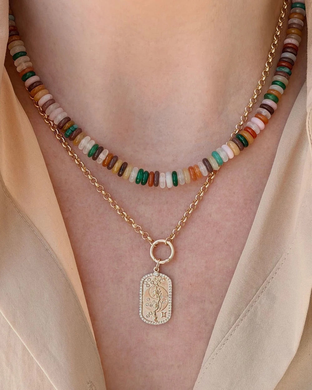 14k Gold Rolo Chain Enhancer Necklace