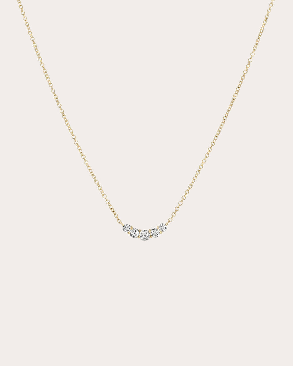 Diamond Graduated Arc Necklace