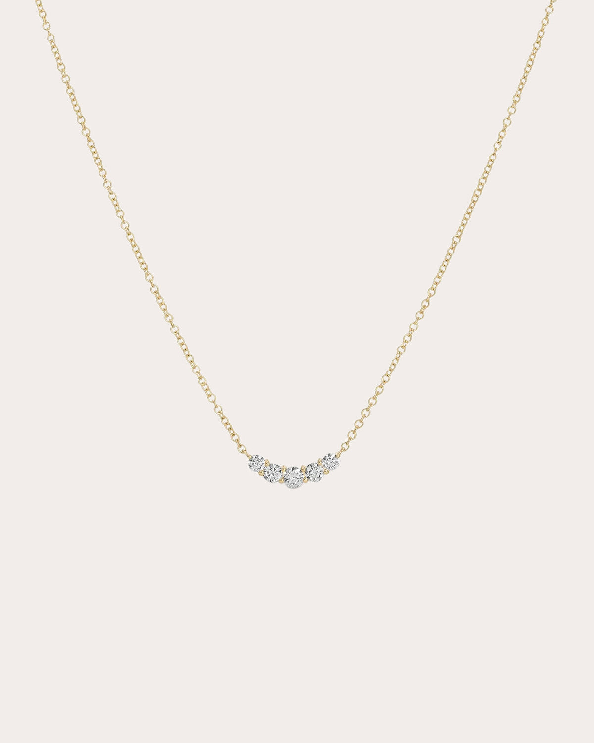 Diamond Graduated Arc Necklace