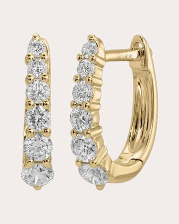 Diamond Prong Mini Maeve Huggie Earrings
