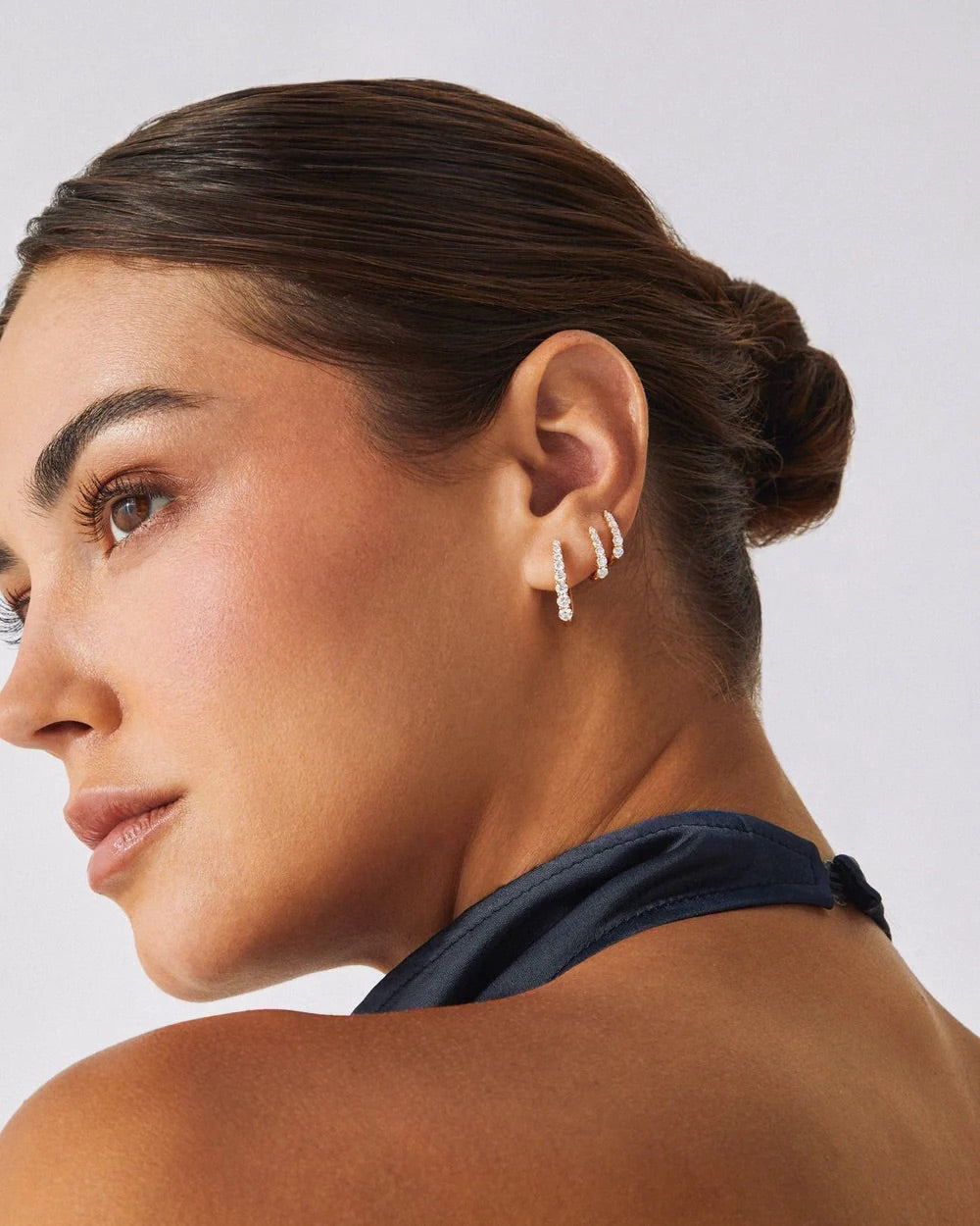 Diamond Prong Mini Maeve Huggie Earrings