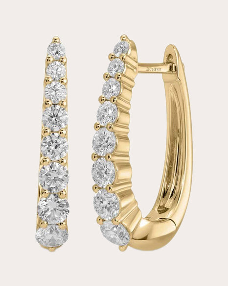 Diamond Prong Maeve Hoop Earrings