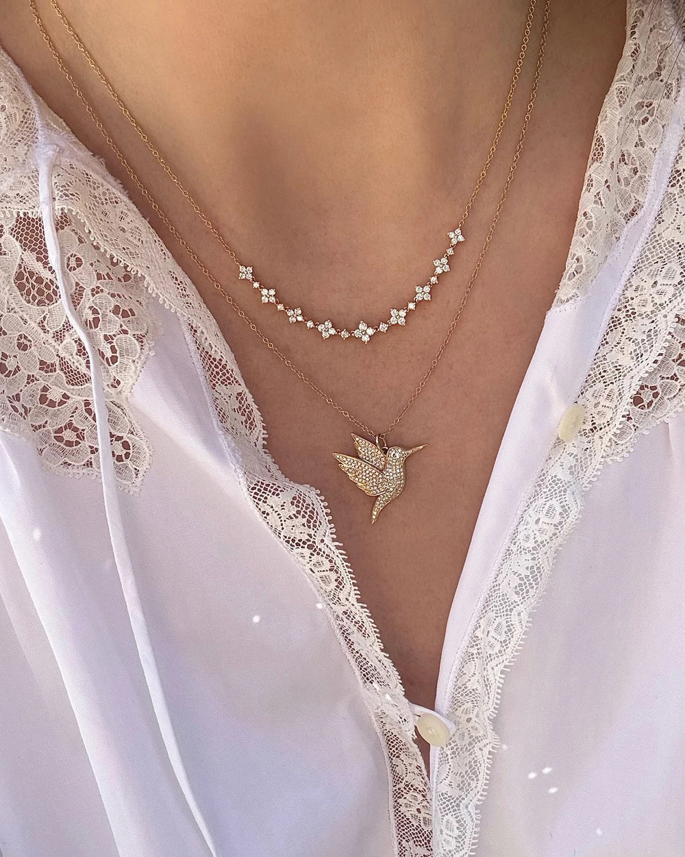 Diamond Fleur Necklace
