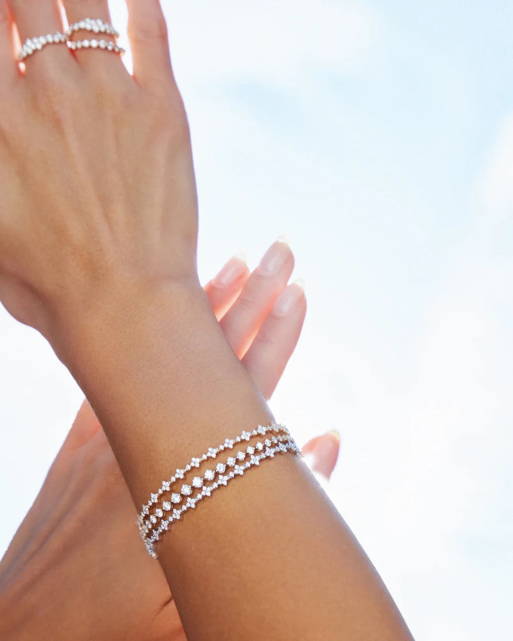 Diamond Fleur Eternity Bracelet