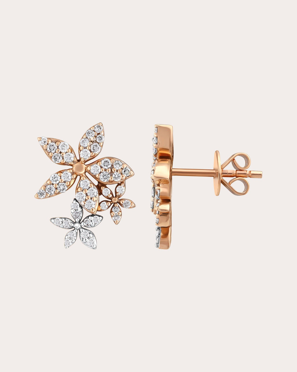 Diamond Apple Seed Tara Stud Earrings