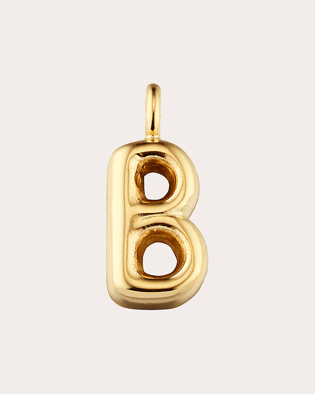 14k Gold Puffy Initial Pendant