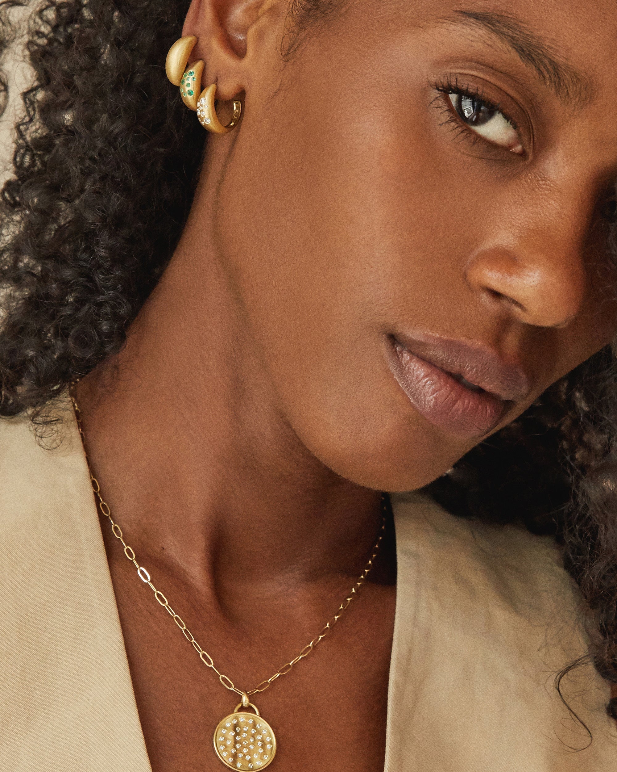 18k Gold Fairy Dust Hoop Earrings