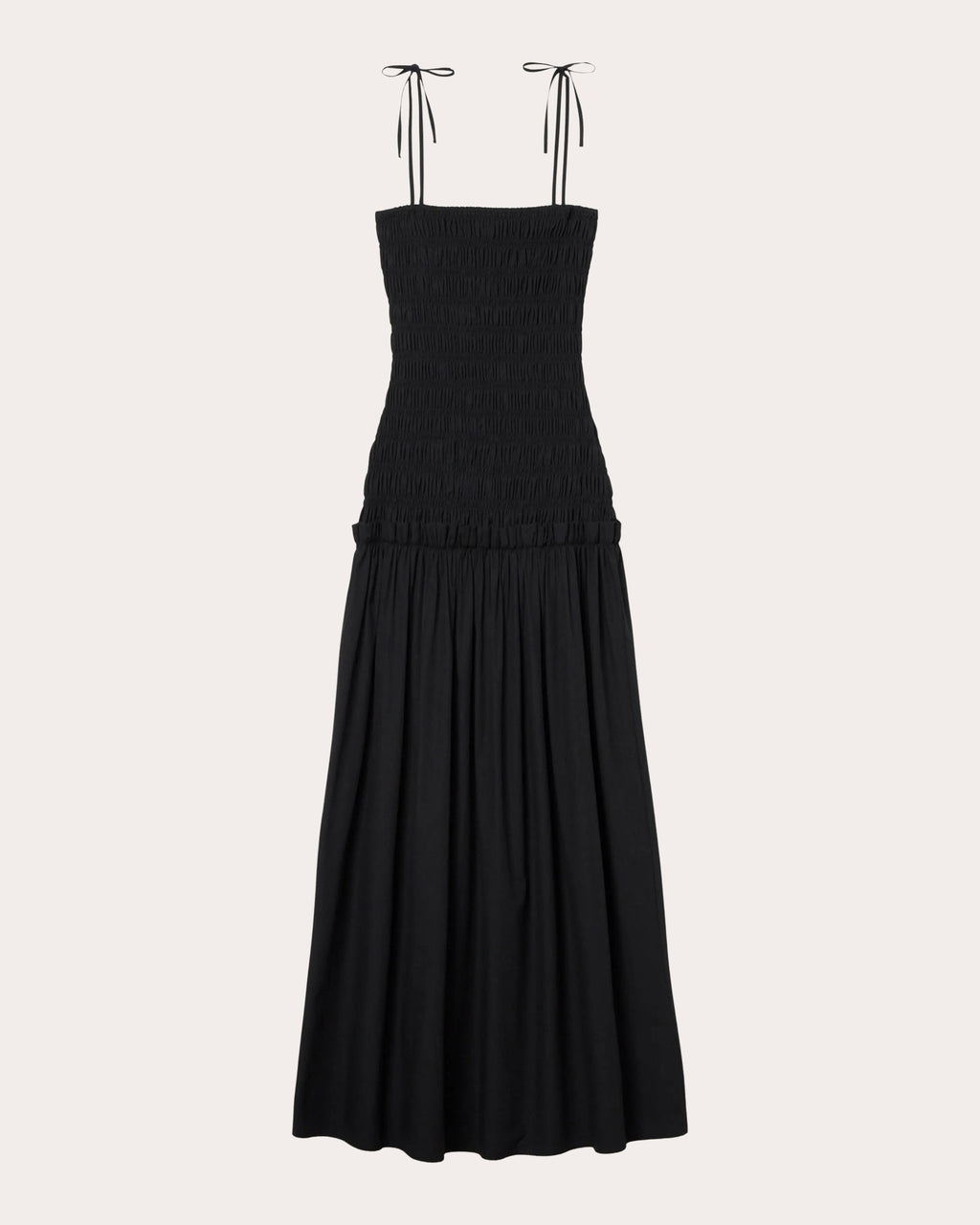 Eddy Smocked Cotton Drop-Waist Maxi Dress