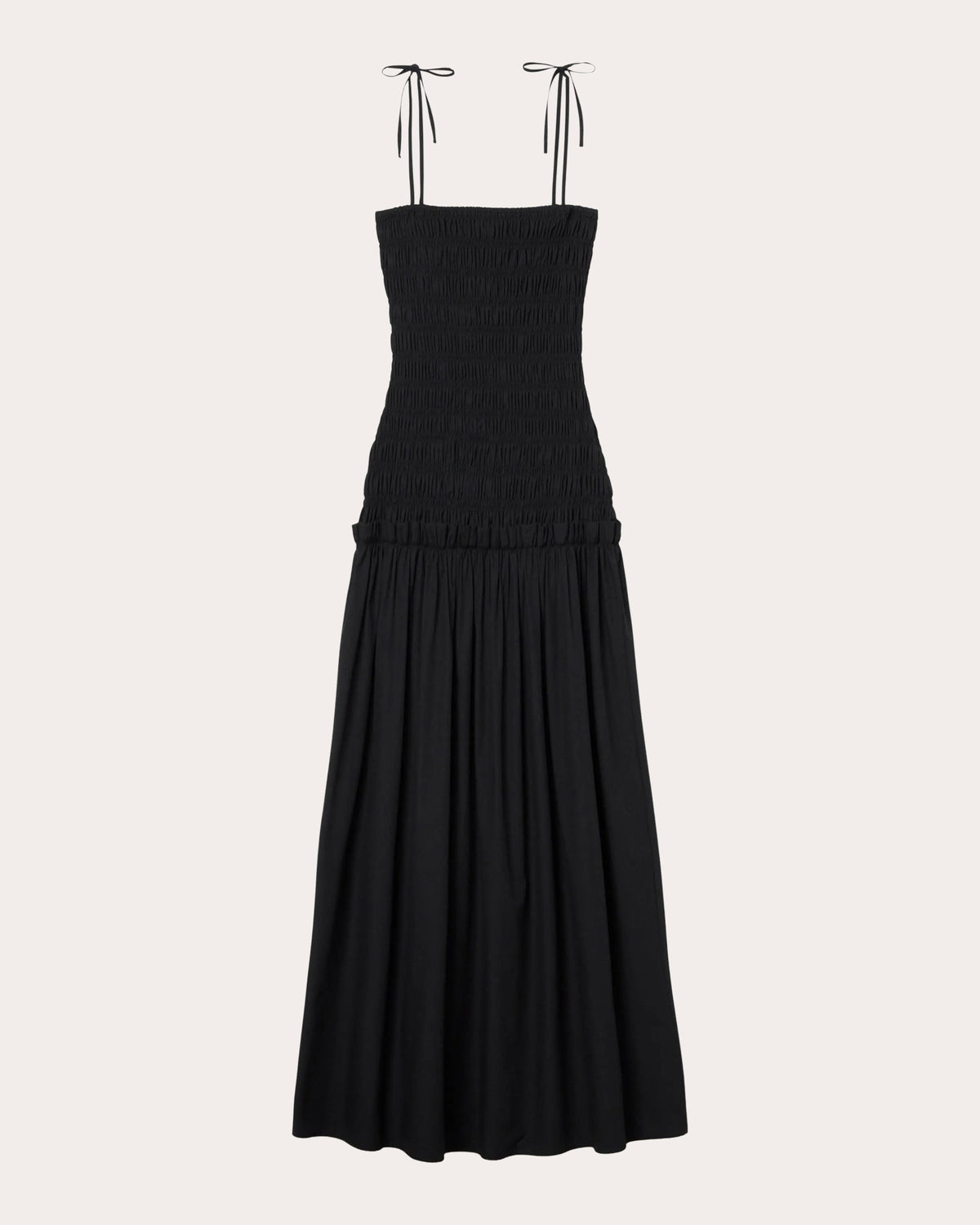 Eddy Smocked Cotton Drop-Waist Maxi Dress