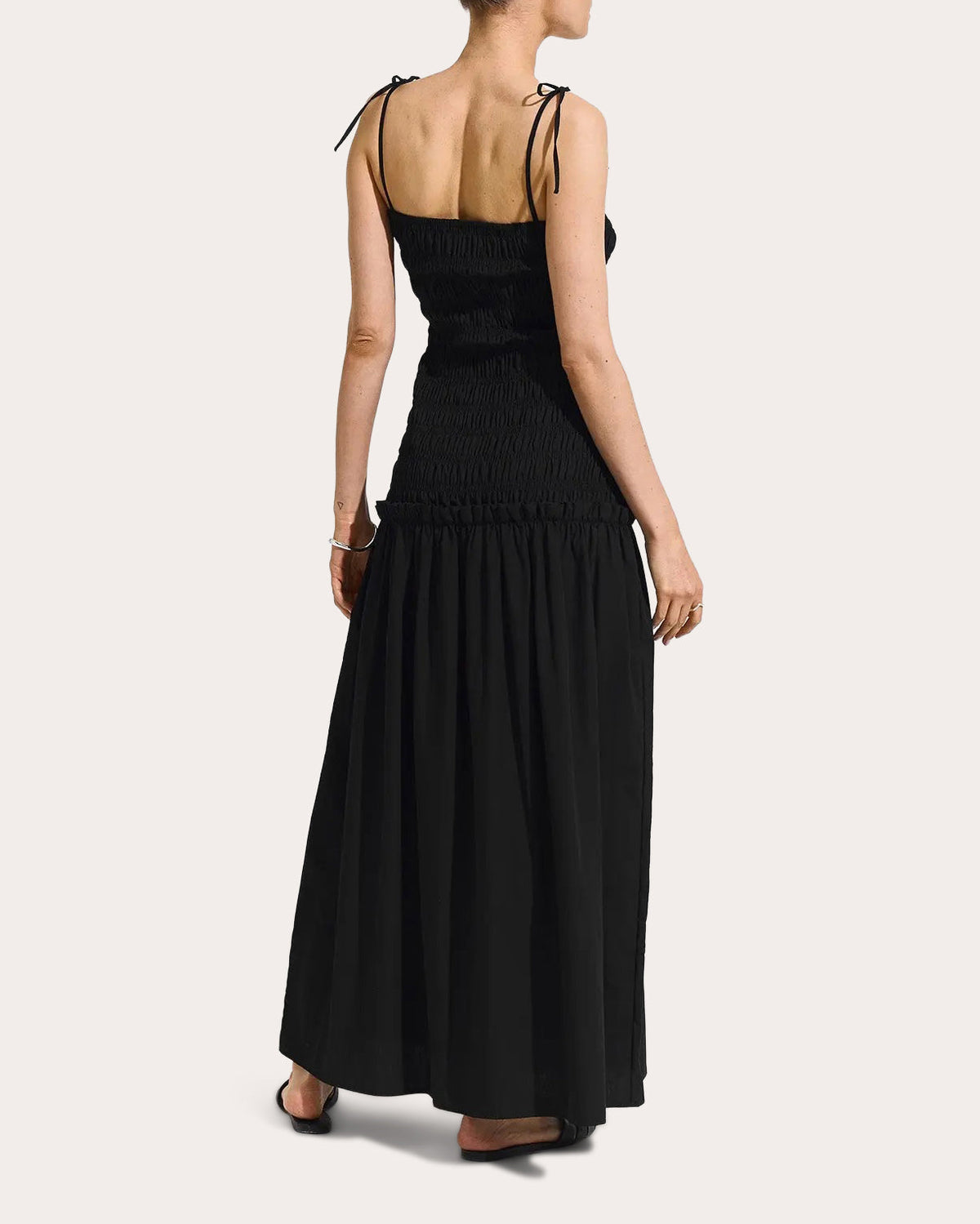 Eddy Smocked Cotton Drop-Waist Maxi Dress