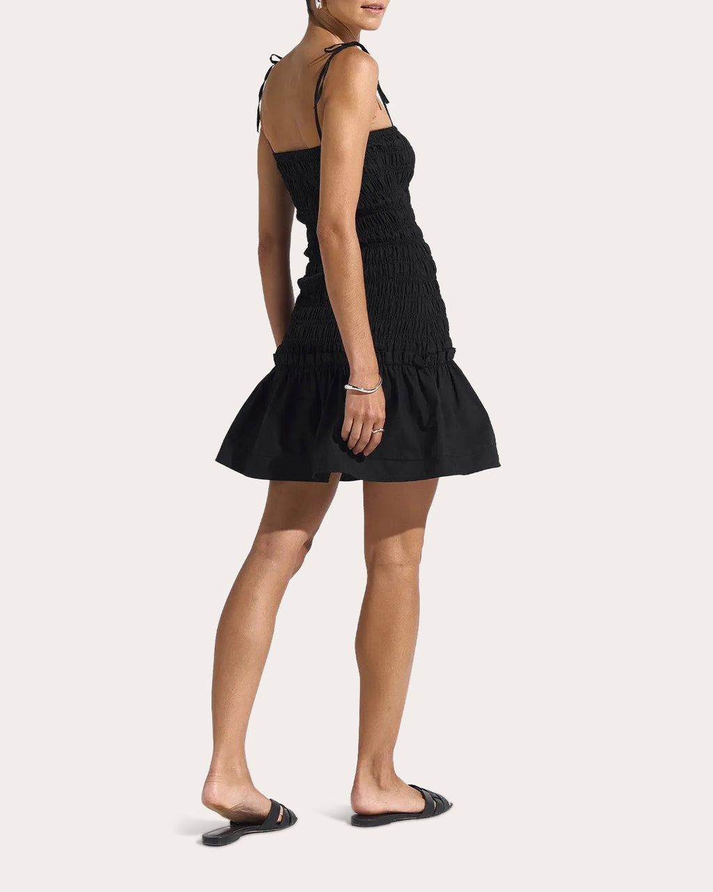 Eddy Smocked Cotton Drop-Waist Mini Dress