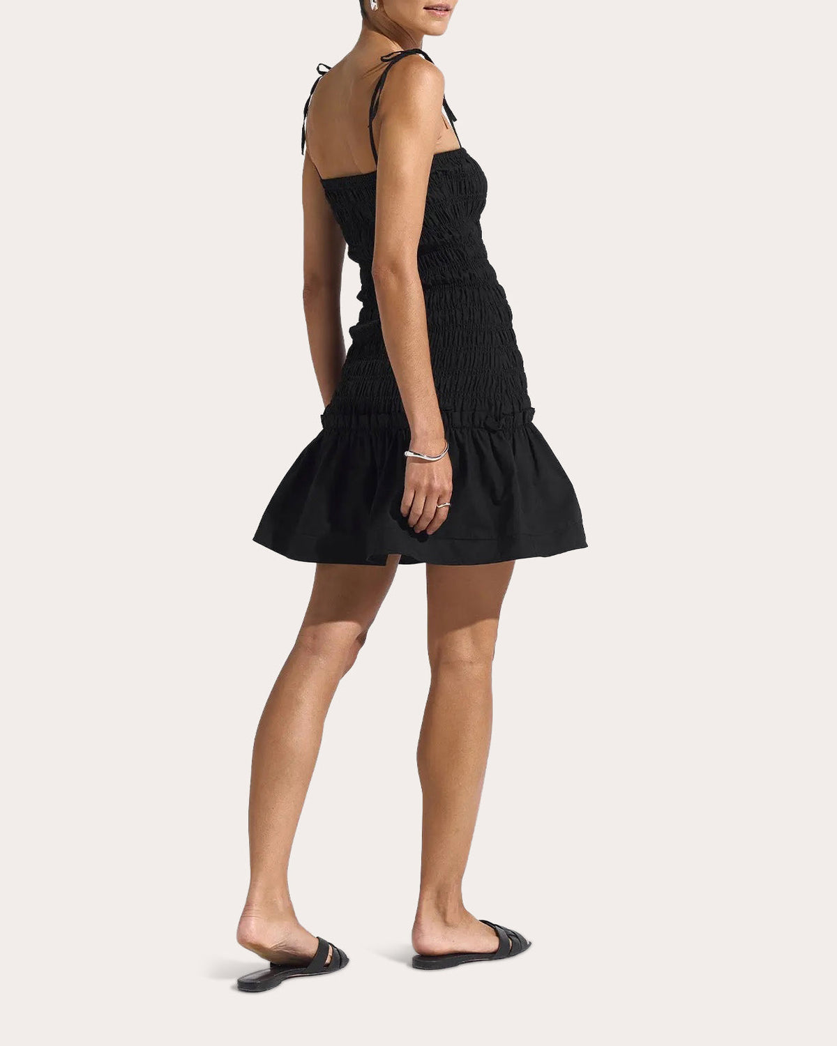 Eddy Smocked Cotton Drop-Waist Mini Dress