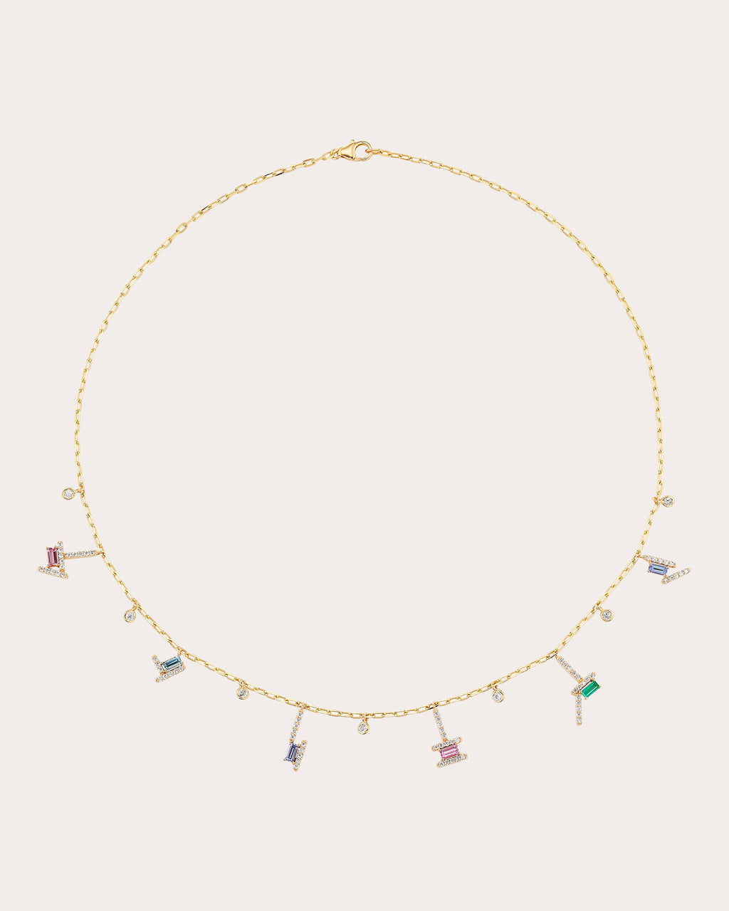Diamond & 14k Gold Ethereal Jewels Station Necklace