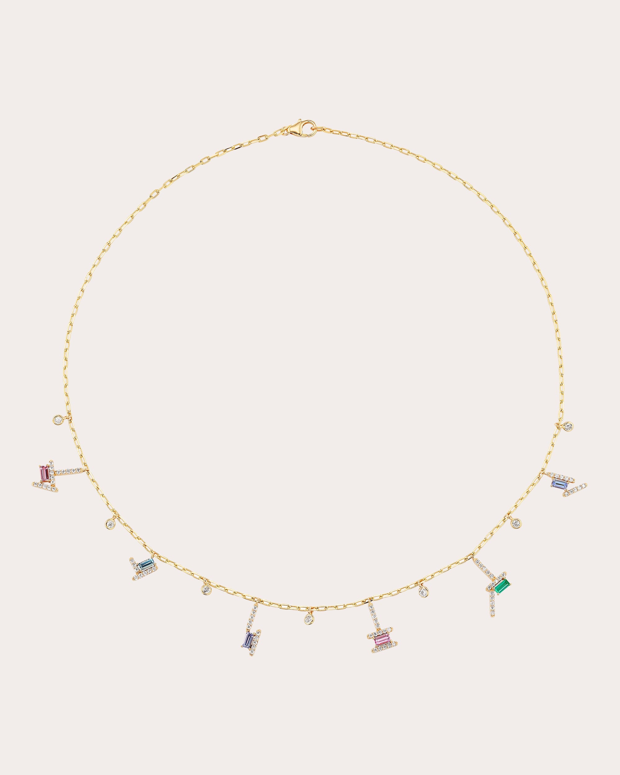 Diamond & 14k Gold Ethereal Jewels Station Necklace