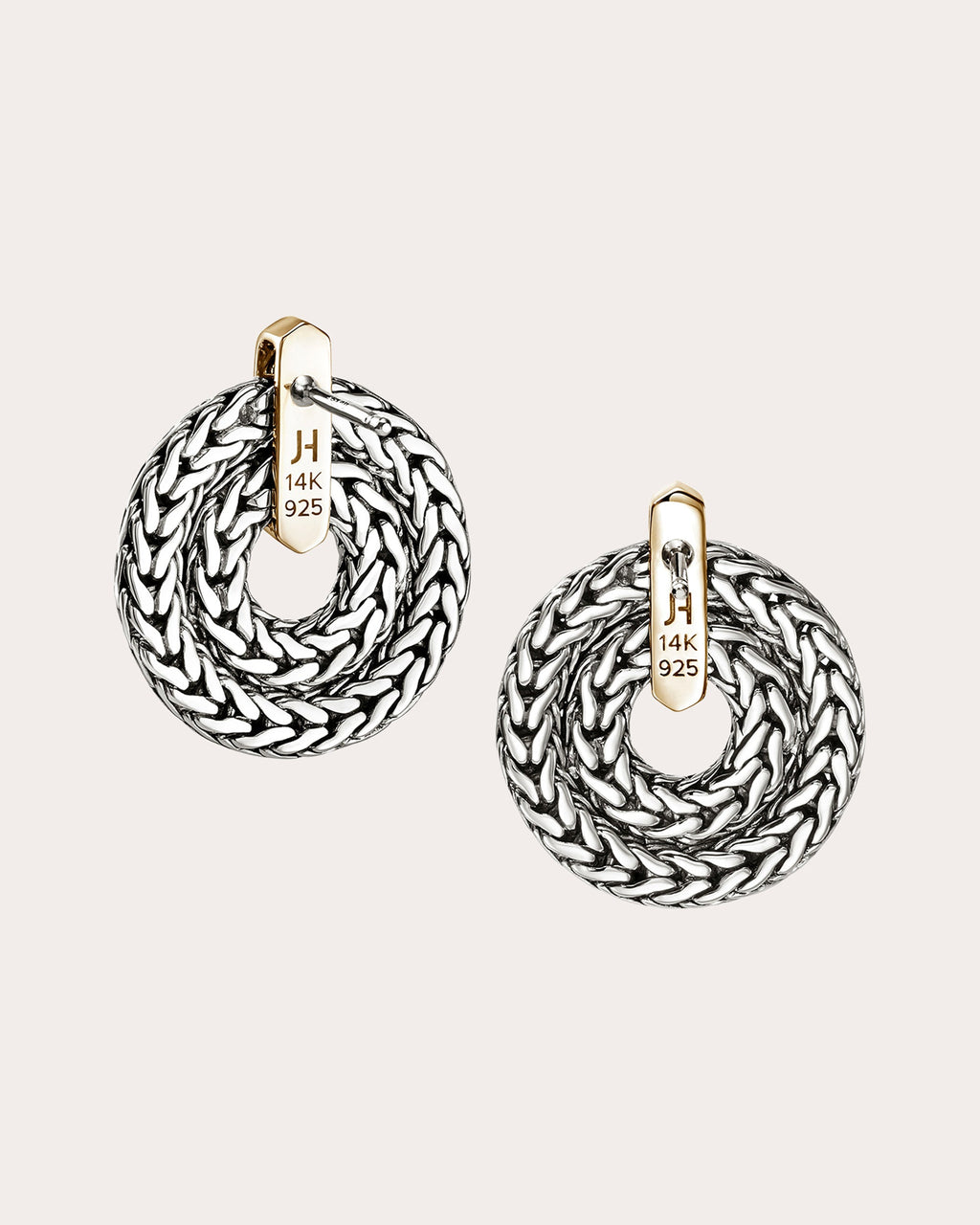 Two-Tone Icon Link Earrings