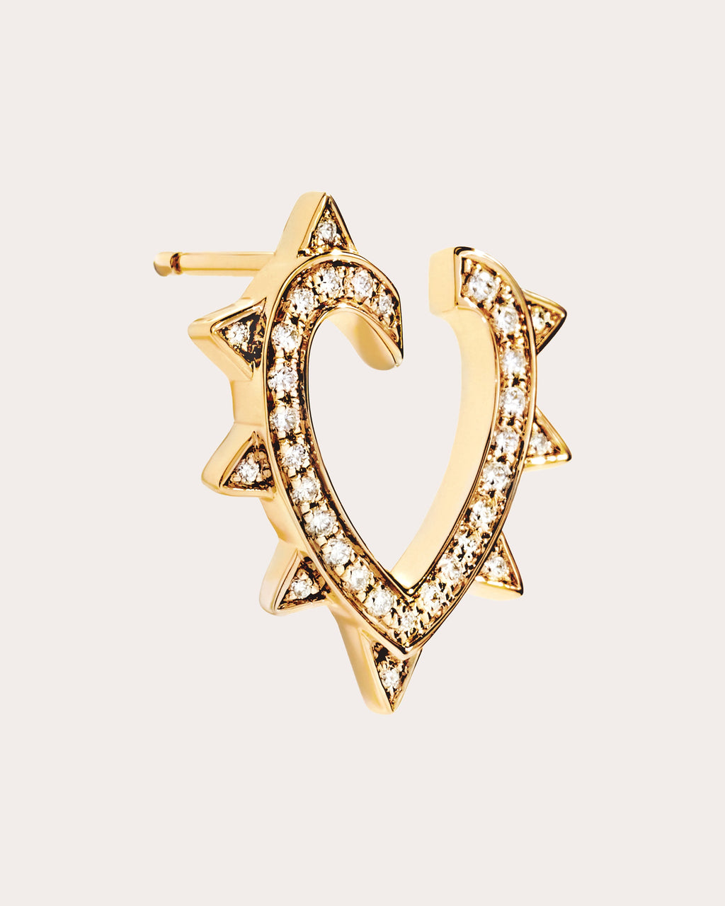 Diamond & 18k Gold Rockaway Heart Drop Earring