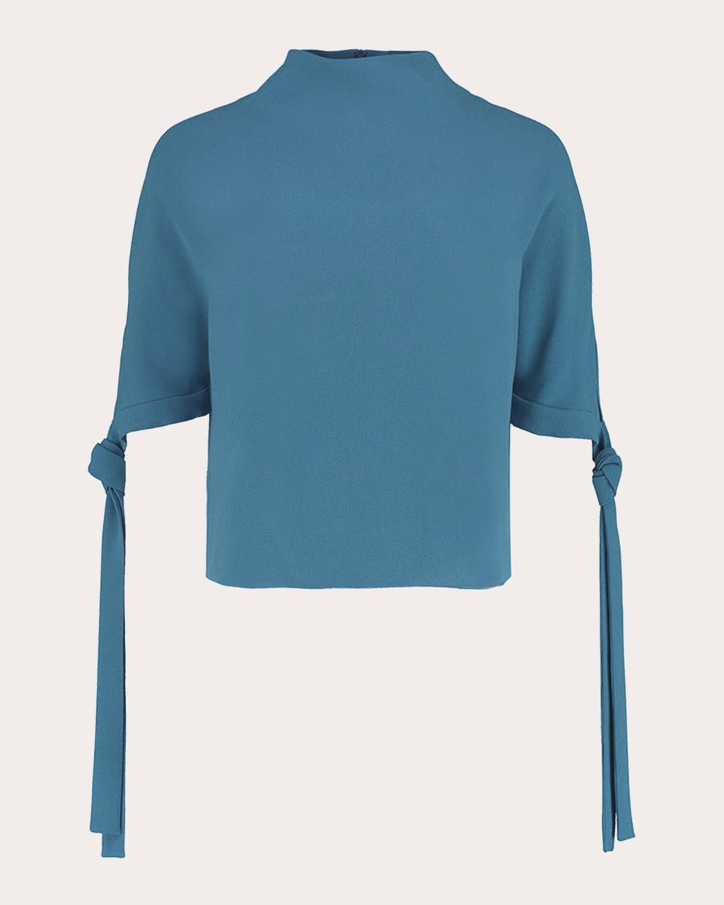 Pedernal Jacquard Tie-Sleeve Top