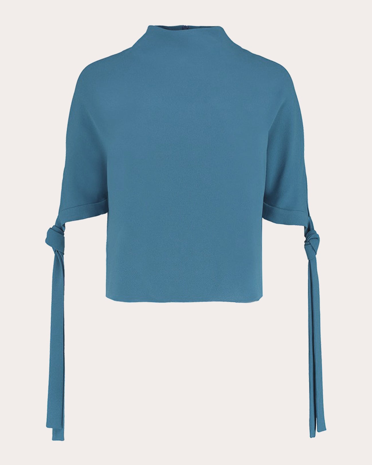 Pedernal Jacquard Tie-Sleeve Top