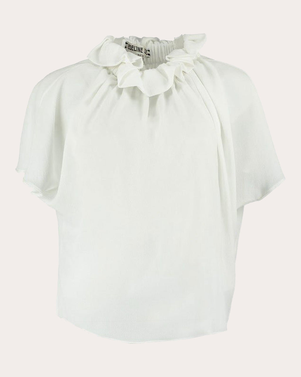 Ruff Ruffled Crinkled-Chiffon Blouse