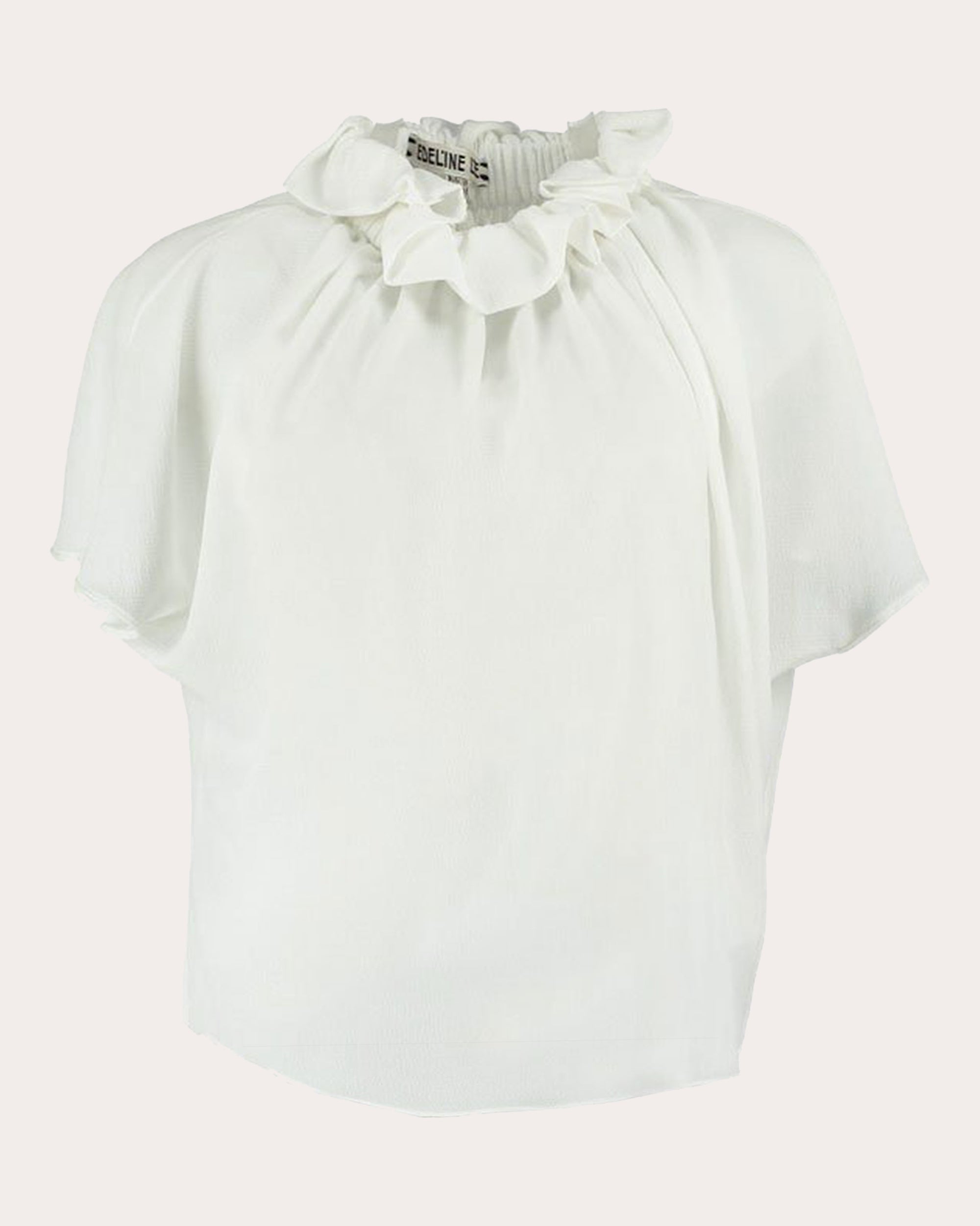 Ruff Ruffled Crinkled-Chiffon Blouse