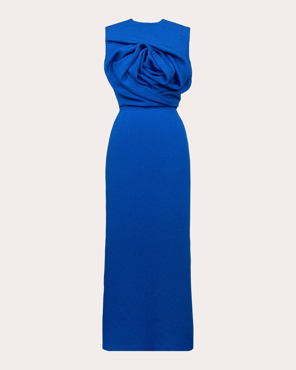 Aphrodite Jacquard Draped Midi Dress