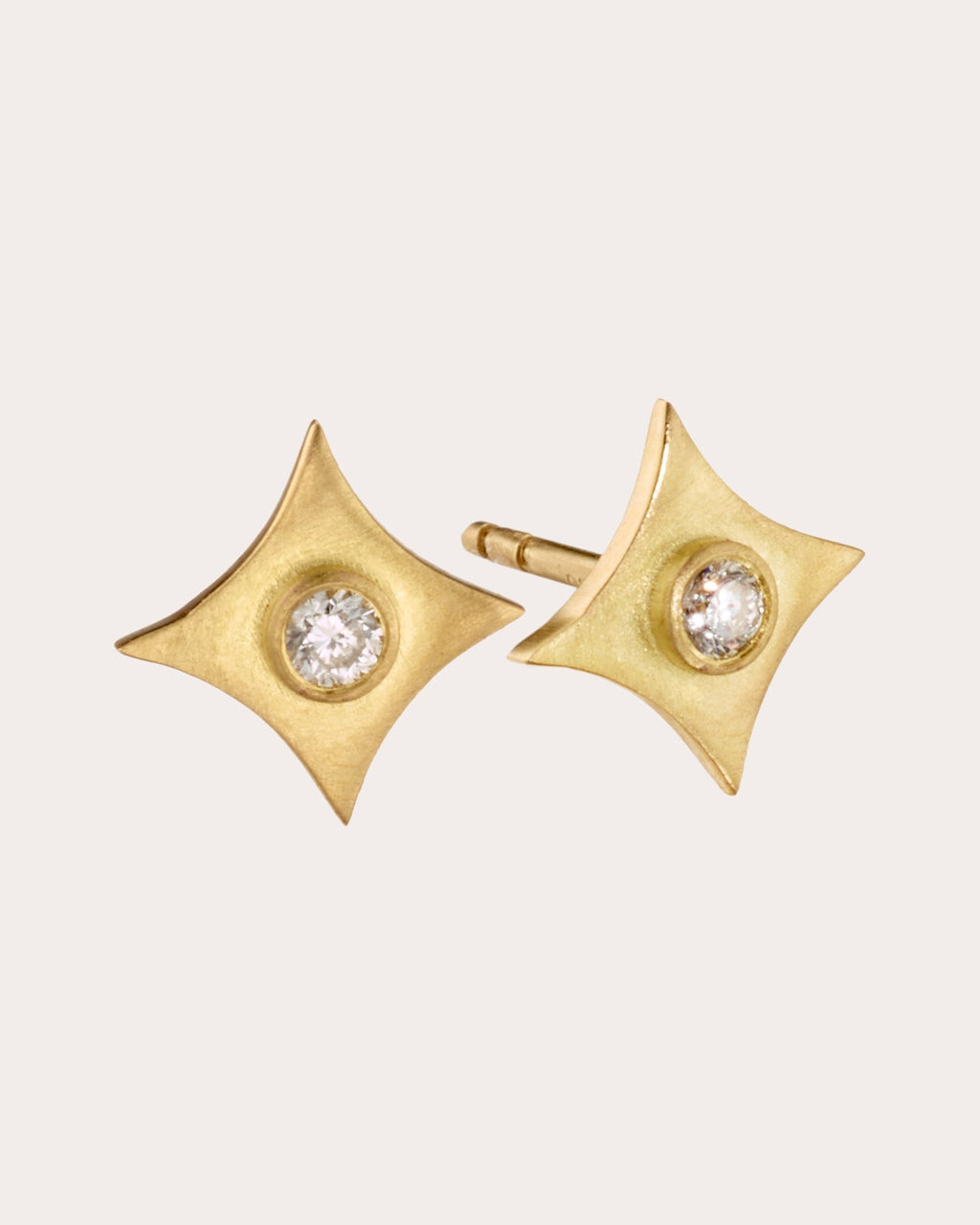 North Star 18K Gold Diamond Stud Earrings