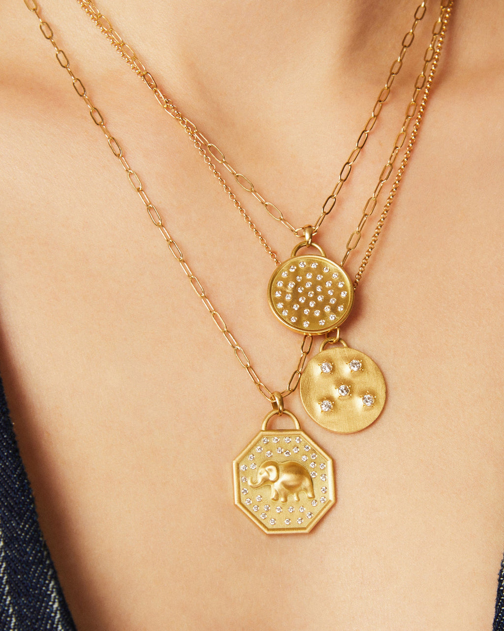 Diamond & 18k Gold Fairy Dust Pendant Necklace