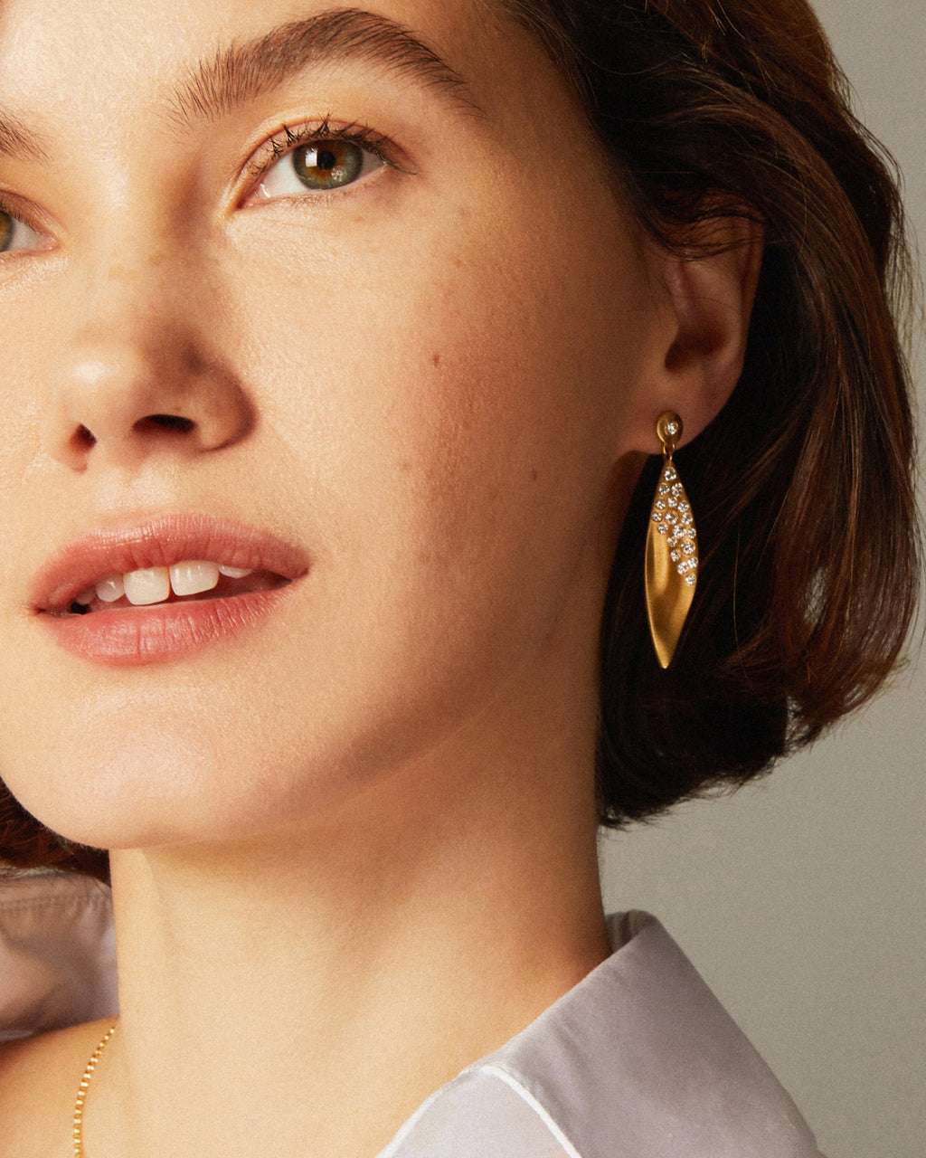 Diamond & 18k Gold Fairy Dust Wing Drop Earrings