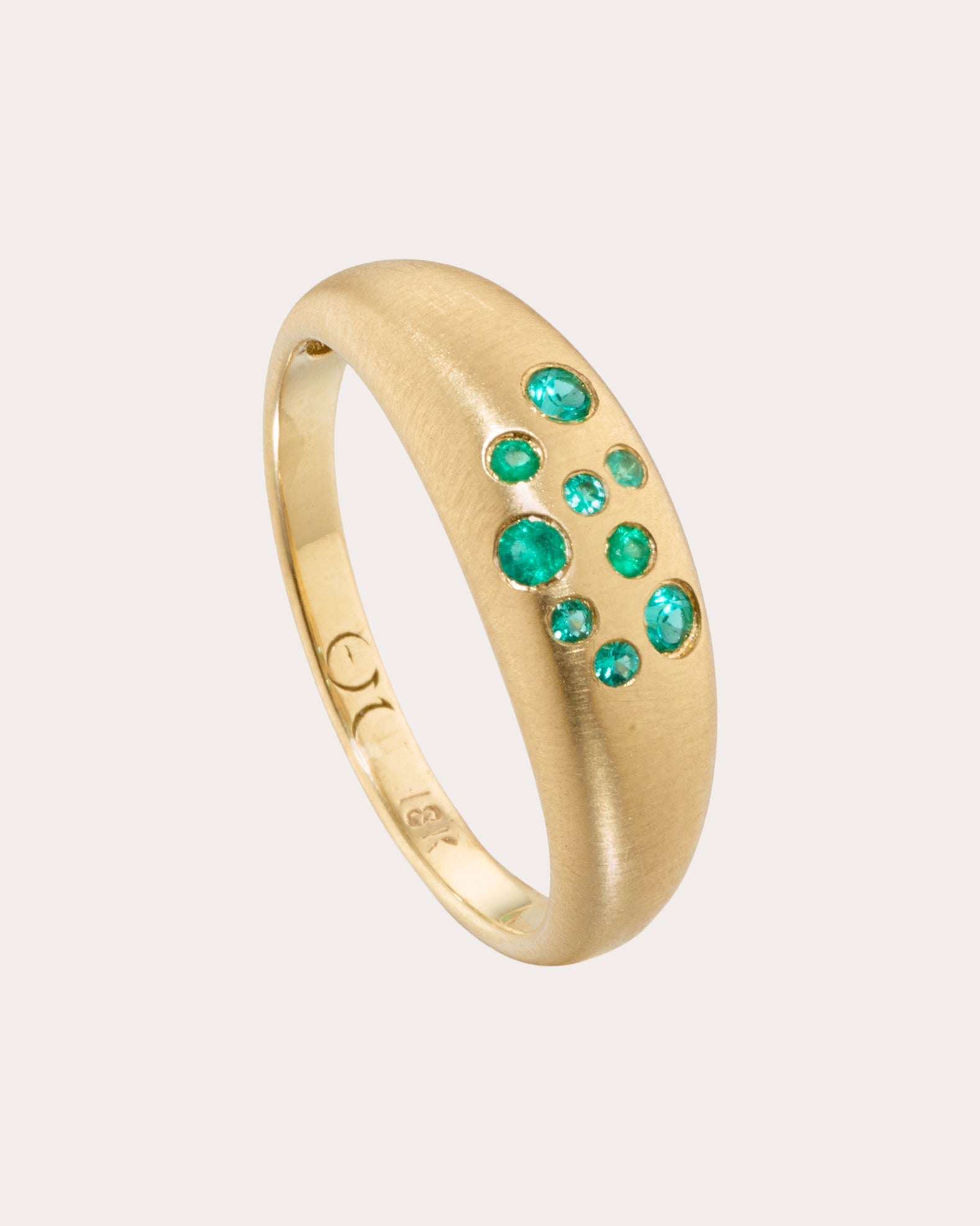Emerald & 18k Gold Fairy Dust Ring