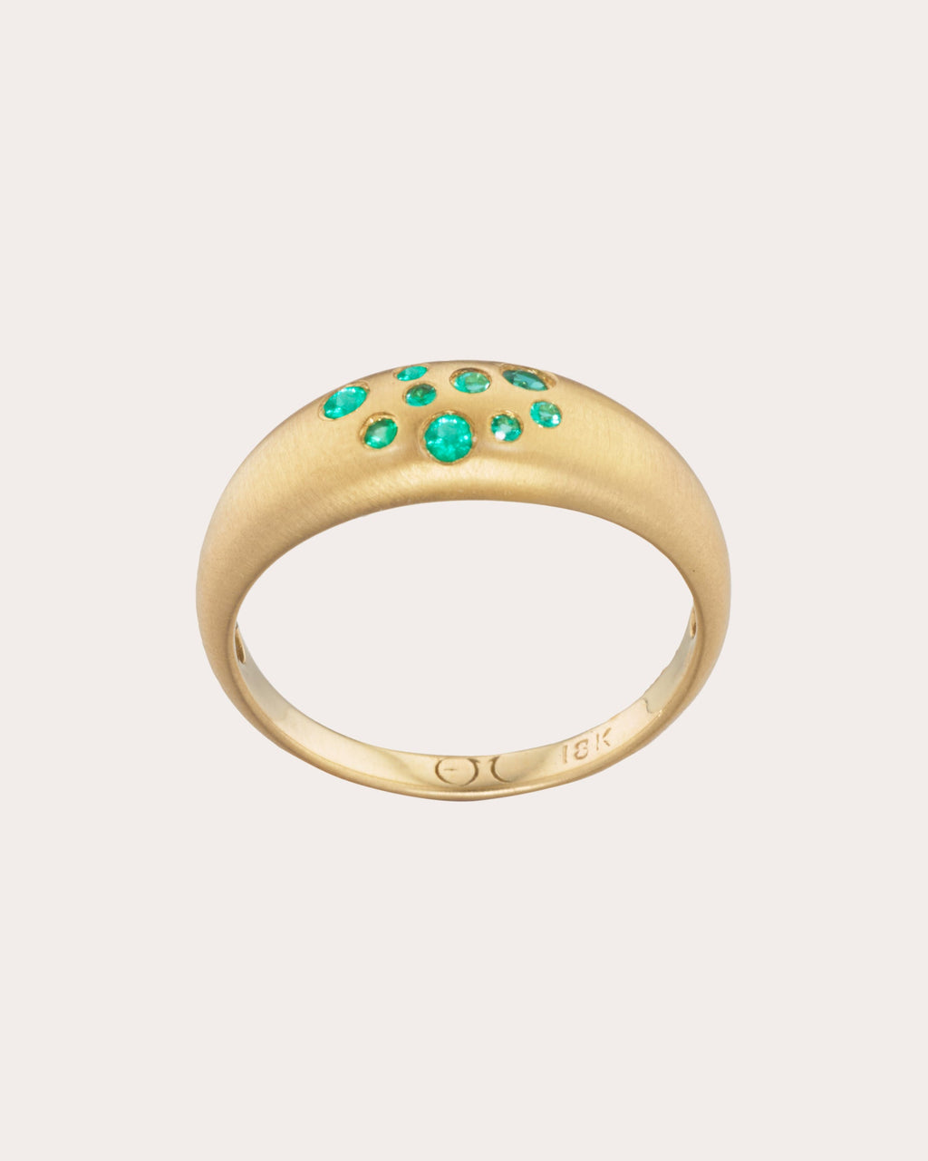 Emerald & 18k Gold Fairy Dust Ring