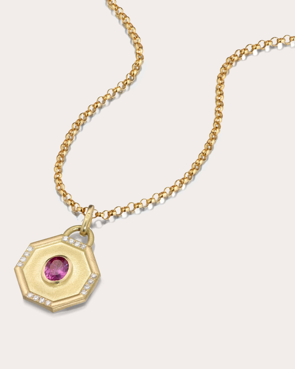 Tourmaline & Diamond 18k Gold Fairy Dust Pendant Necklace