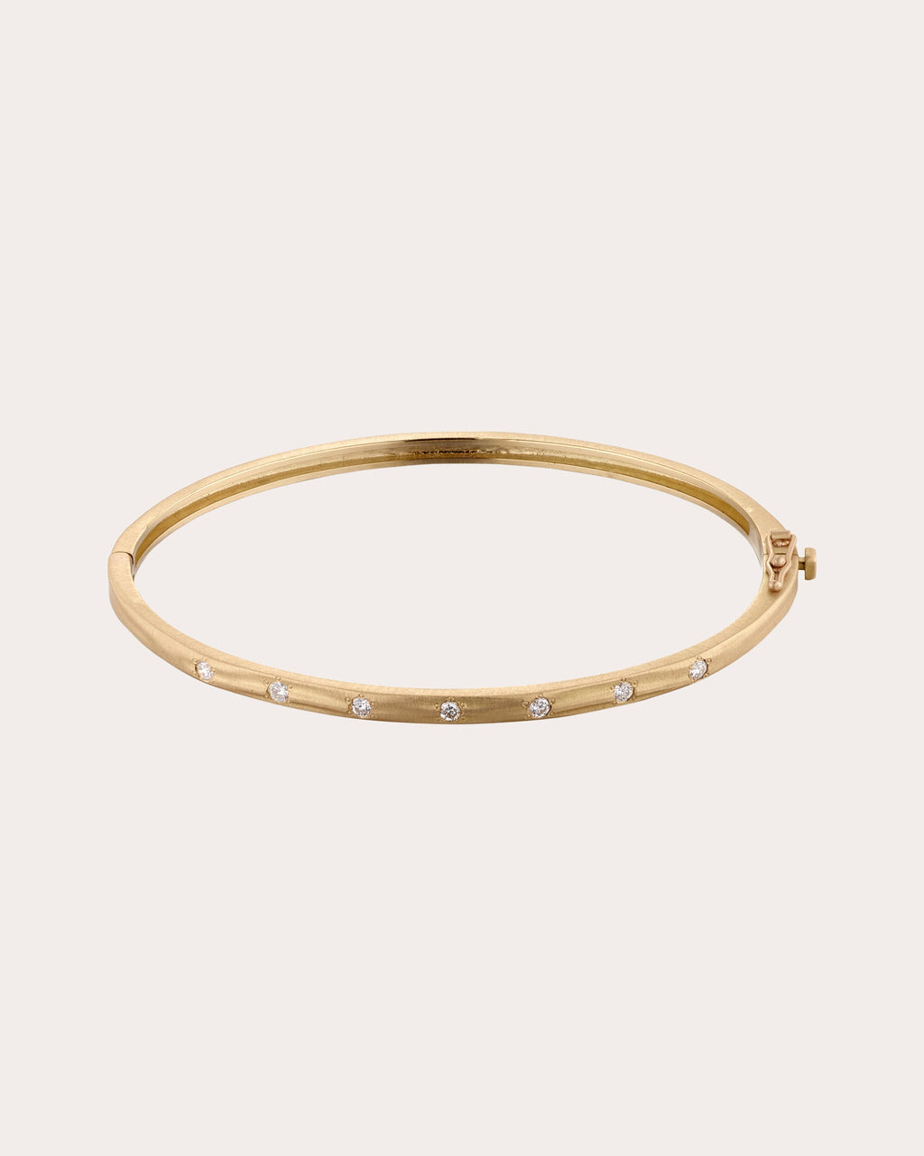 Diamond & 18k Gold Seven in a Row Bangle