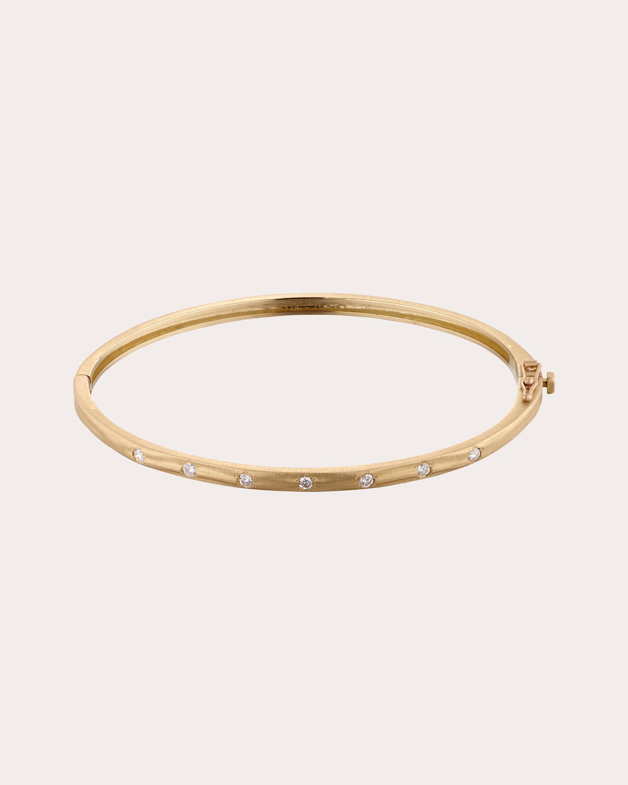 Diamond & 18k Gold Seven in a Row Bangle