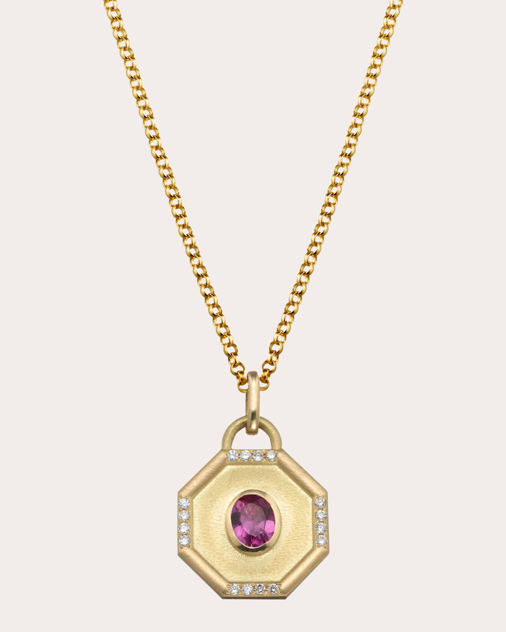 Tourmaline & Diamond 18k Gold Fairy Dust Pendant Necklace
