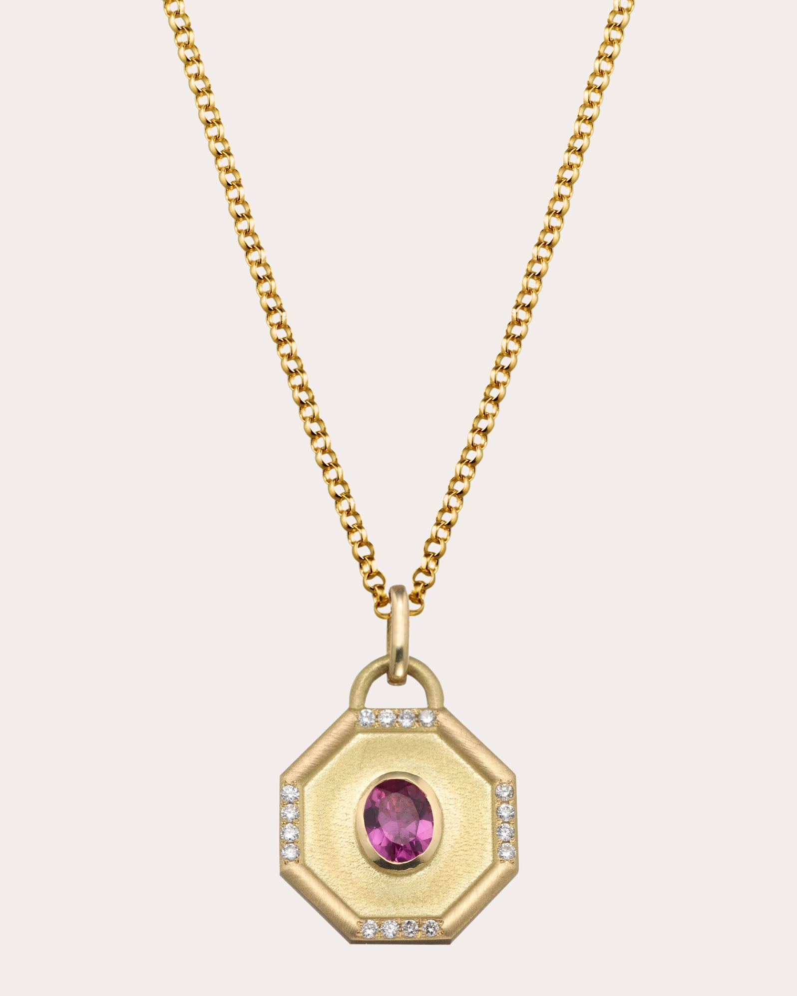 Tourmaline & Diamond 18k Gold Fairy Dust Pendant Necklace