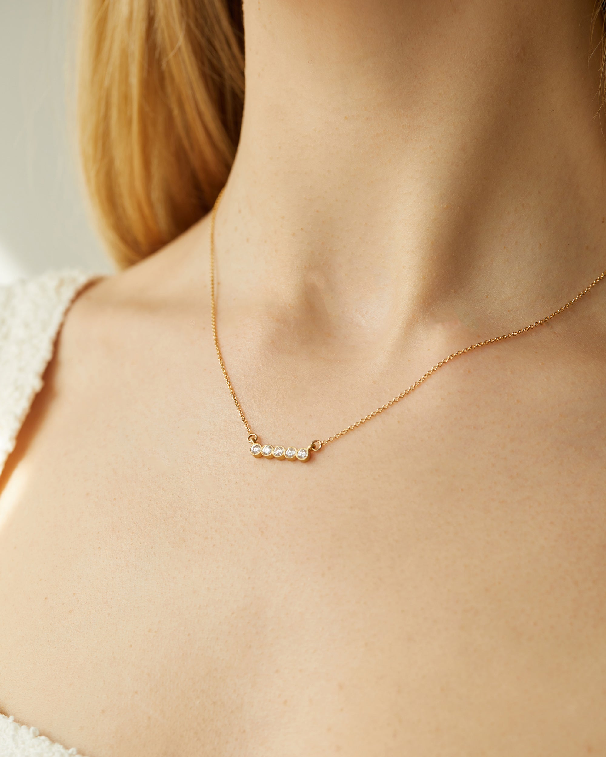 Diamond & 18k Gold Circle of 5ths Pendant Necklace