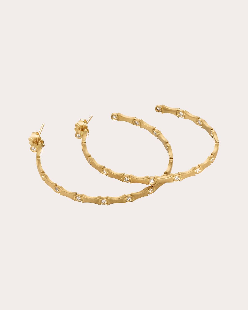 Diamond & 18k Gold Stability Hoop Earrings