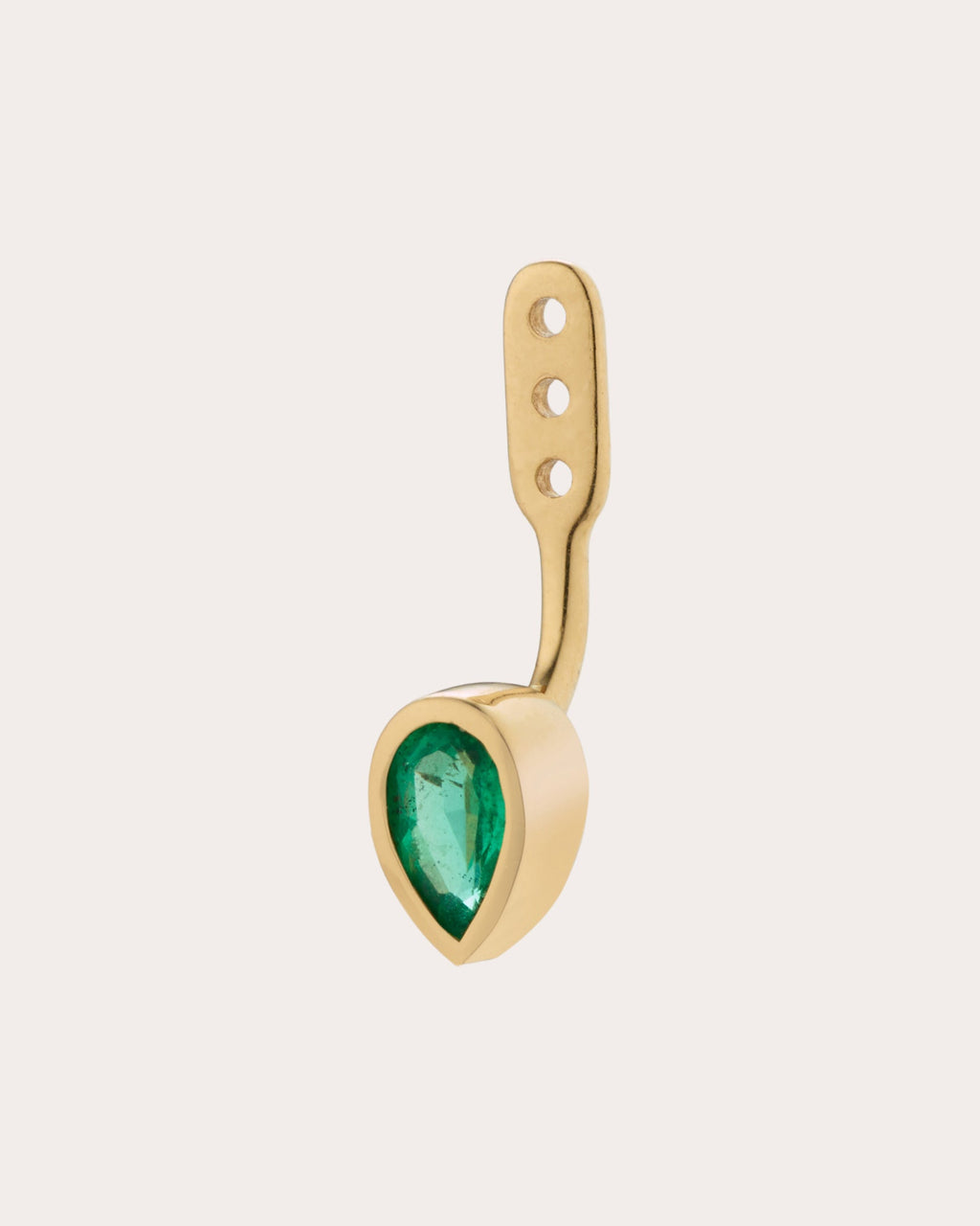 Emerald & 18k Gold Aegis Ear Jacket