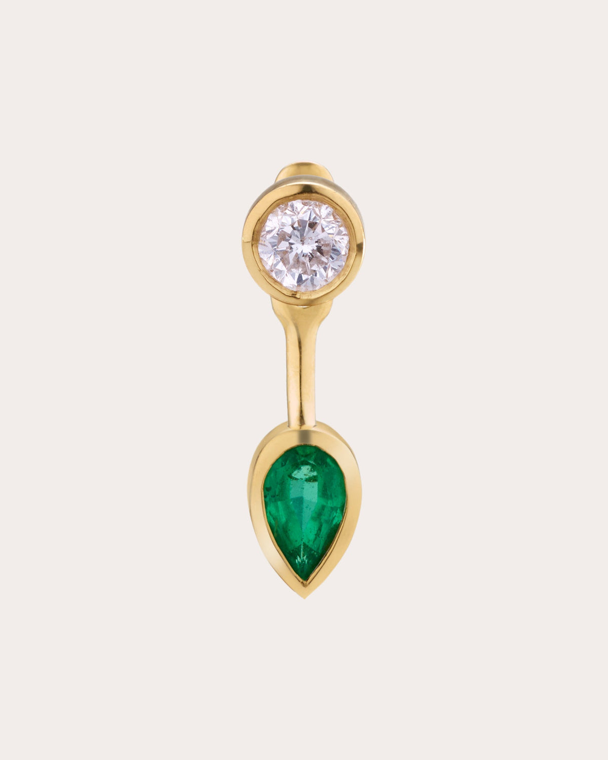 Emerald & 18k Gold Aegis Ear Jacket