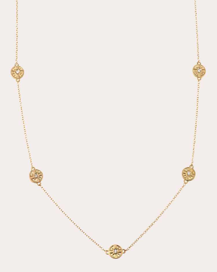 Emerald Eye Of The Sun Station Necklace