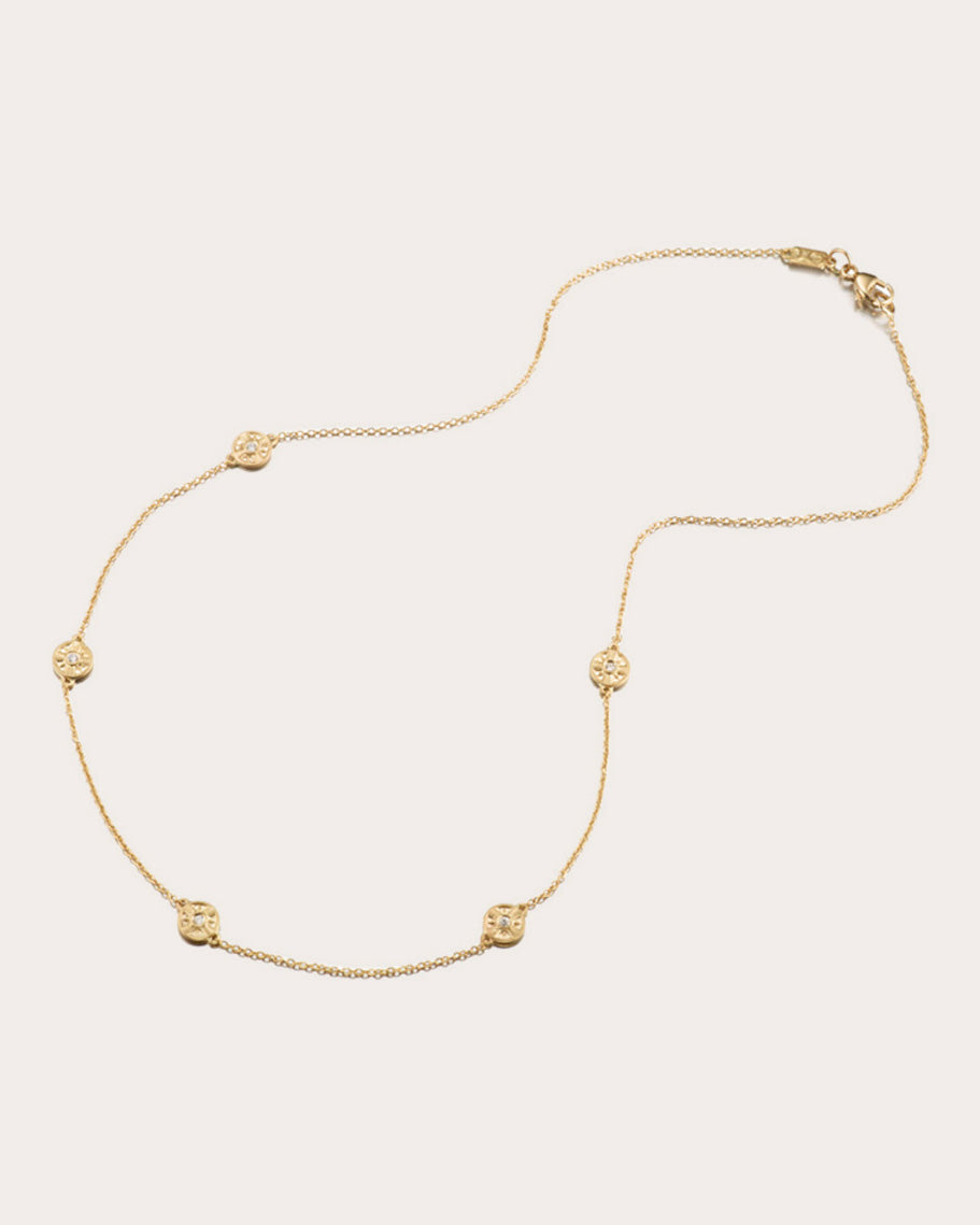 Emerald Eye Of The Sun Station Necklace