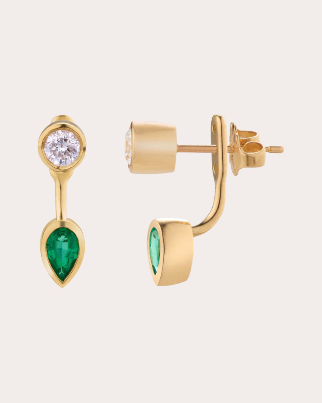 Emerald & 18k Gold Aegis Ear Jacket