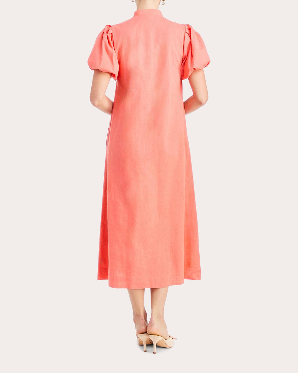 Elliana Embroidered Floral Barong Midi Dress