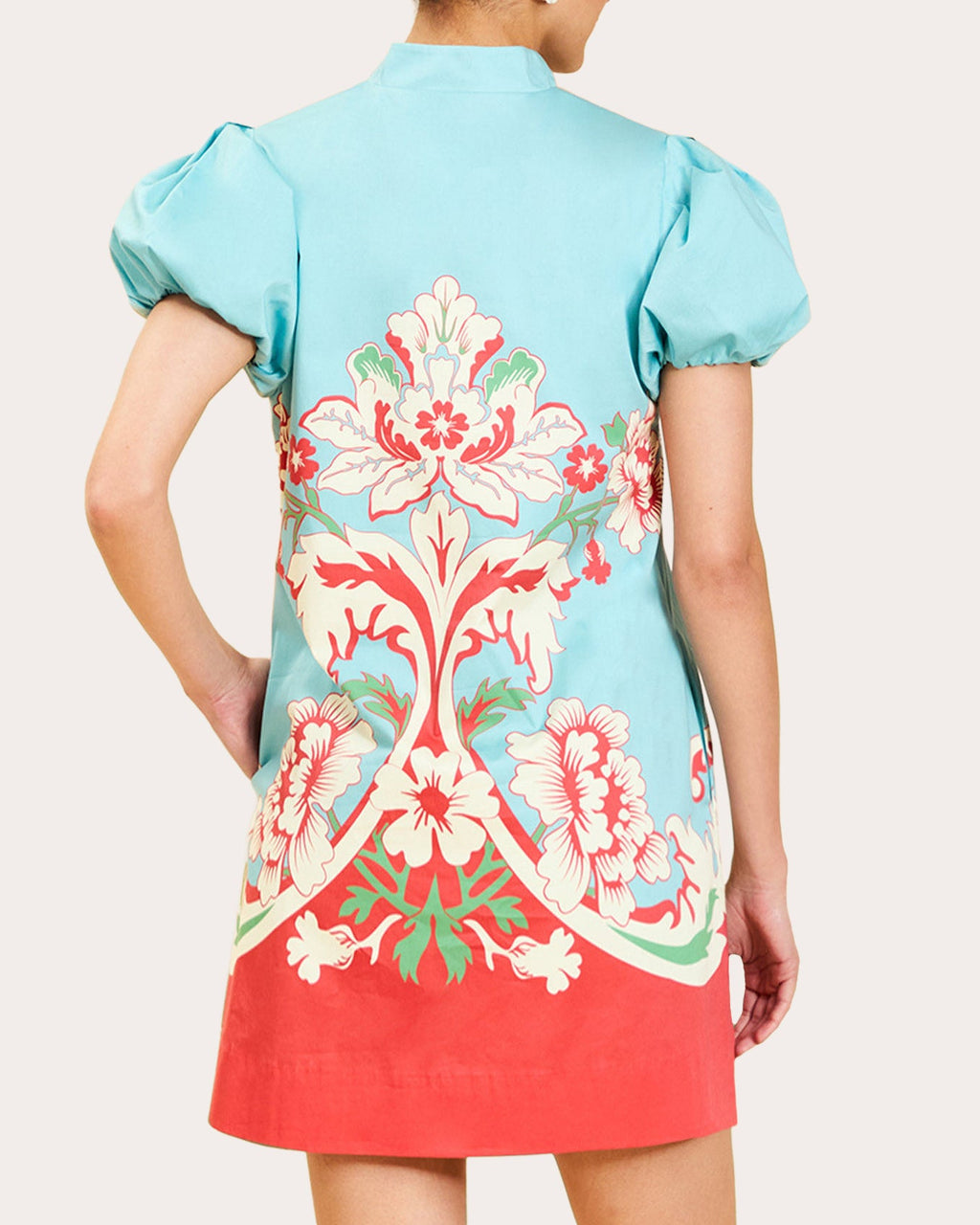 Elliana Floral Poplin Barong Mini Dress