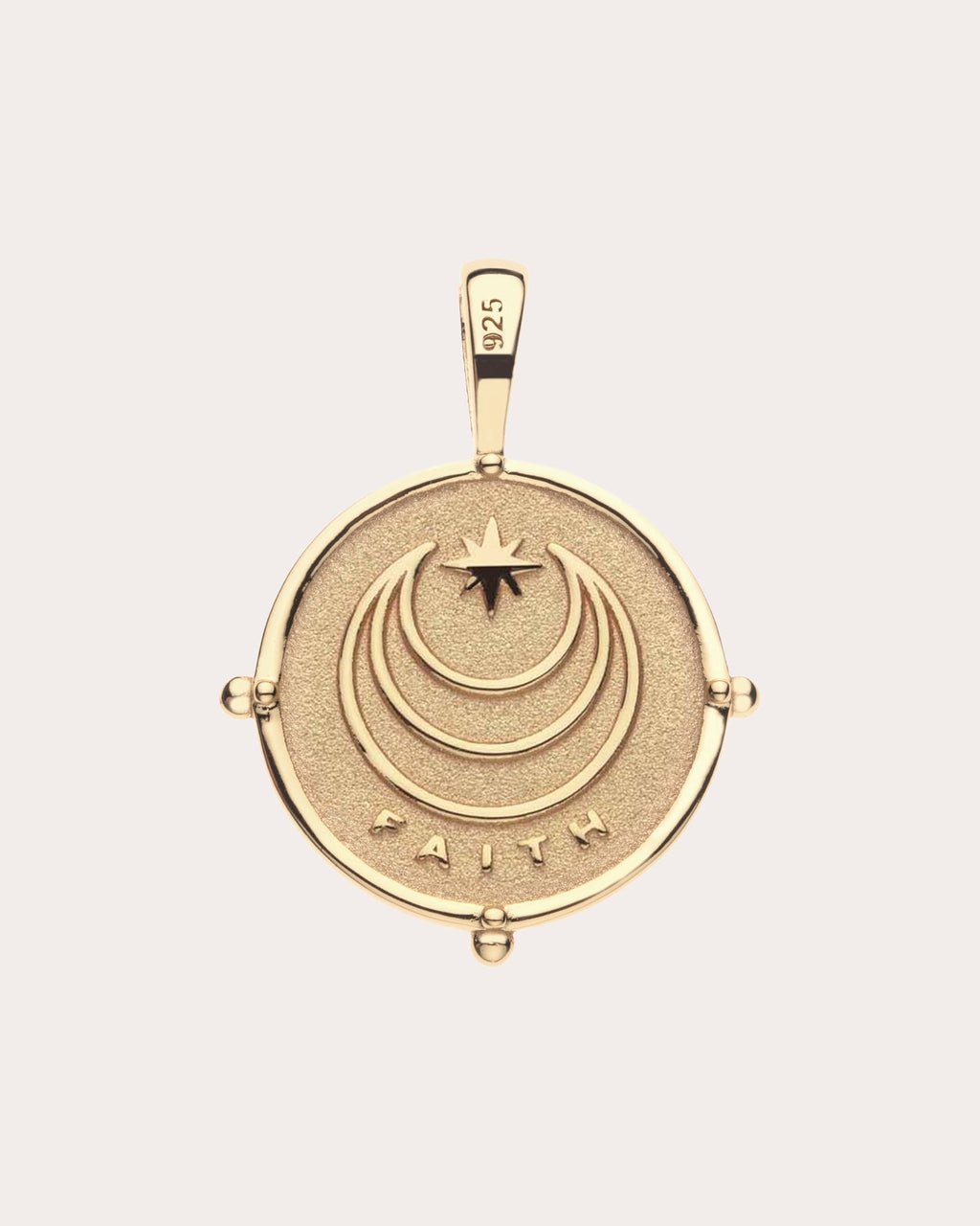 Topaz FAITH Petite Coin Pendant Necklace