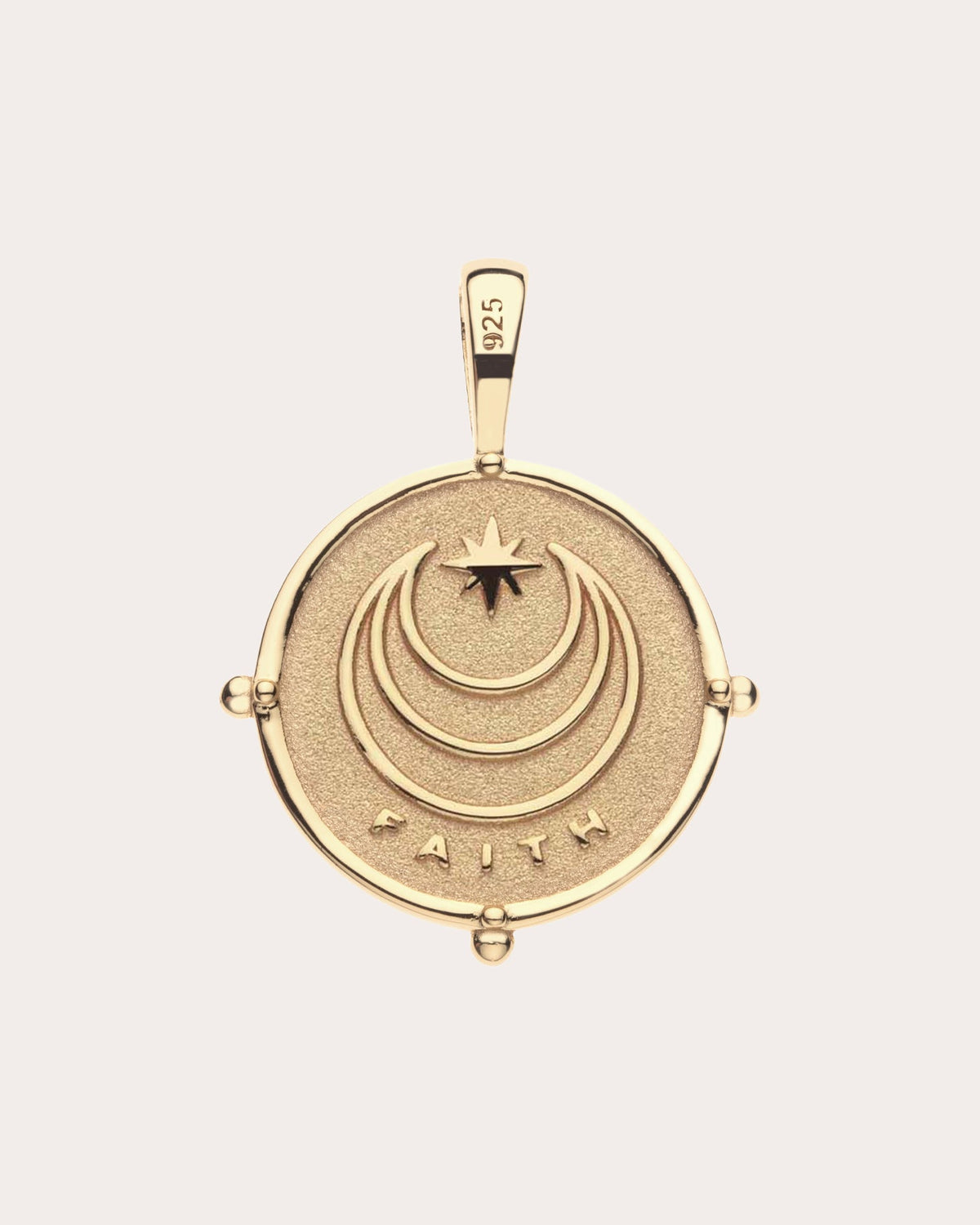 Topaz FAITH Petite Coin Pendant Necklace